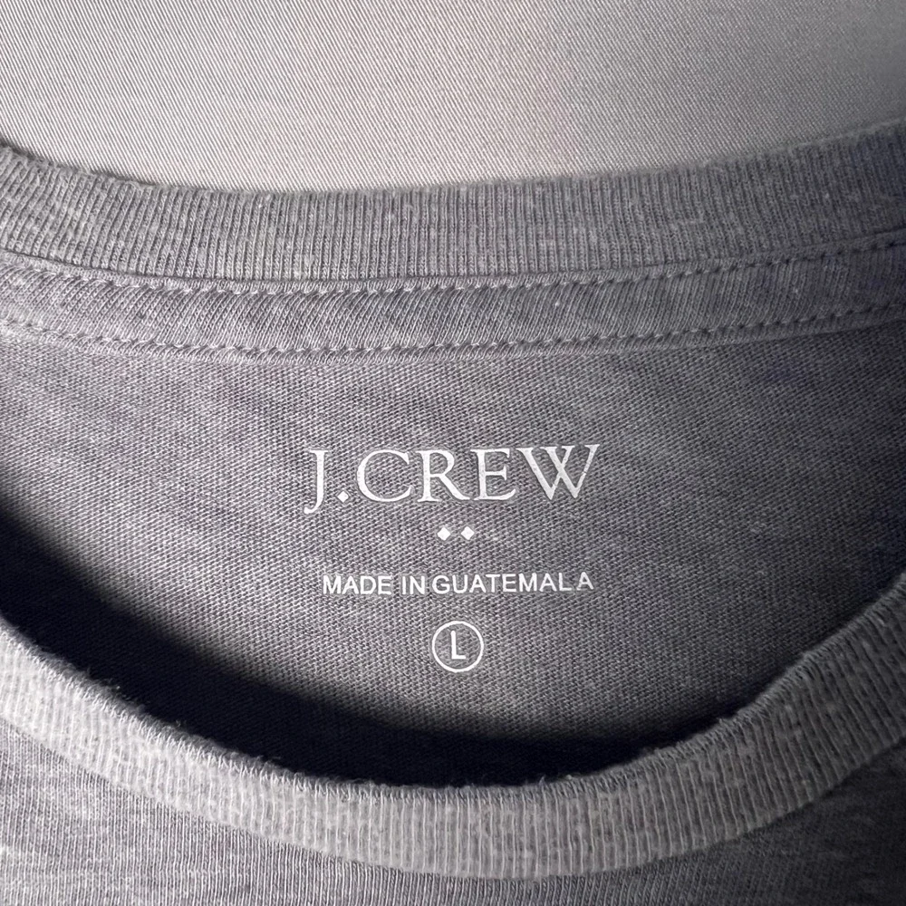 J.Crew Mens Graphic Tee Grey Heather Off-Road SUV Dog German Shepherd Large L